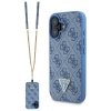 Guess GUHCP16SP4TDSCPB iPhone 16 6.1 niebieski/blue hardcase Leather Metal Logo Strass Crossbody